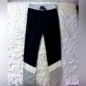 Victoria’s Secret Pink black, white, and grey yoga pants, size M